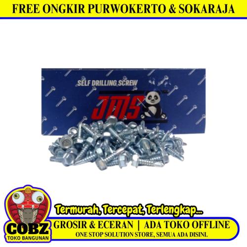 #10 x 19 MM / JMS Roofing Baut Sekrup Atap Baja Ringan Putih Dus