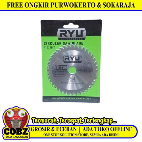 4 IN x T 40 / RYU Circular Saw Mata Gerinda Potong Kayu Wood Cutting
