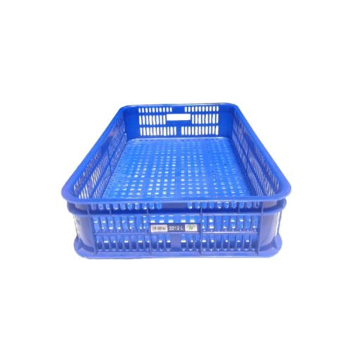 602 MM x 416 MM x 139 MM / GREEN LEAF 2212 L Krat Industri Keranjang Buah Rongga Blue