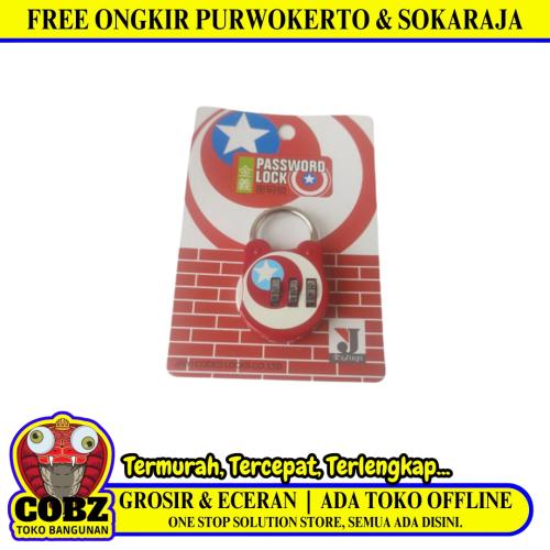 30 MM / JINYI Gembok Nomer Pin Angka Tas Kunci Koper Travel Lock