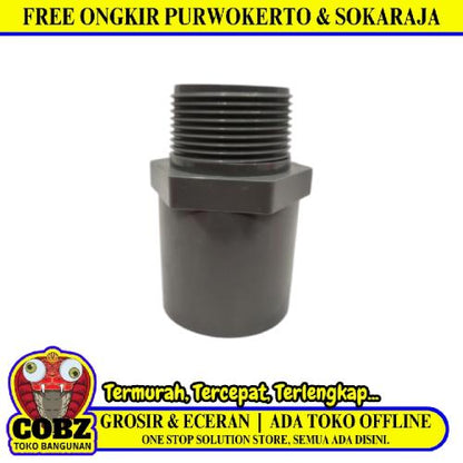 1 1/4 IN / RUCIKA AW Sok Drat Luar Shock Valve Socket Fitting Pipa PVC