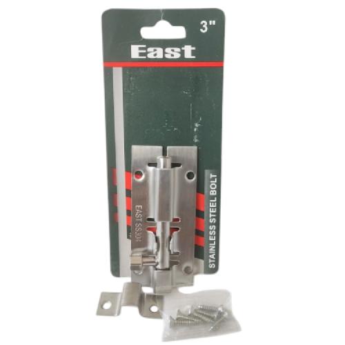 3  IN / EAST SS304 Grendel Kunci Slot Pintu Jendela Stainless