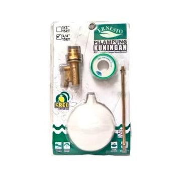 3/4 IN /ERNESTO Floating Valve Pelampung Bola Air Torrent Kuningan Set