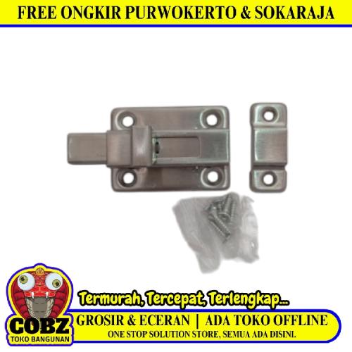 2 INCH / EAST Grendel Kunci Slot Pintu Jendela Stainless Per Pcs