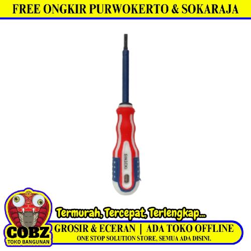 8 IN / SINSEKI NS01 Obeng Tespen AC Listrik Lampu Cahaya Plus Minus