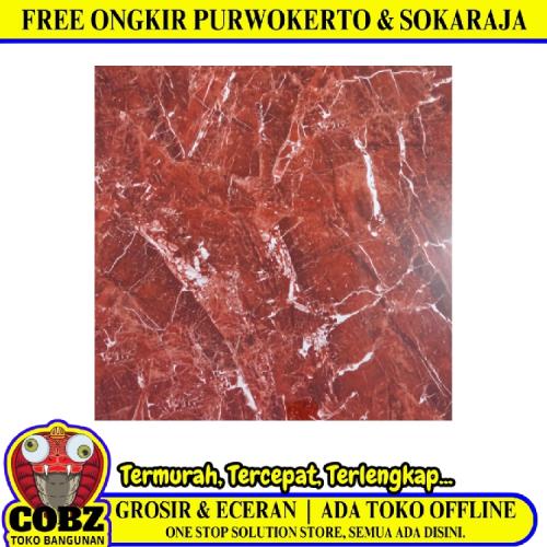 60 CM x 60 CM / COVE RED ONYX EMPERADOR Granit Lantai Rumah Glossy Dus
