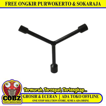 10 MM x 12 MM x 14 MM / VENUS Kunci Sok Shock Socket Y Wrench 3 Cabang