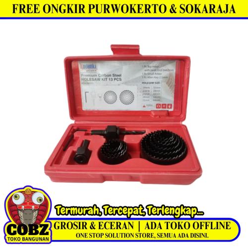 16 - 64 MM / KODENKI TCT Hole Saw Mata Bor Hidroponik Pelubang Kayu 13 Pcs Set