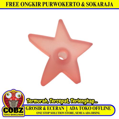 D 4 CM / COBZ Tarikan Pegangan Handle Laci Lemari Bintang PVC Pink