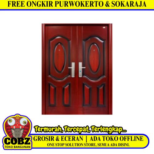 5 CM x 150 CM x 210 CM / FORTRESS FORT 150.10 DOUBLE Pintu Kamar Mandi Baja Coklat Set