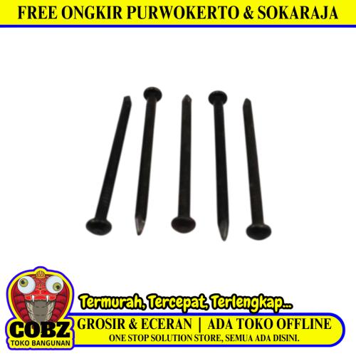 50 MM / TM Paku Beton Tembok Dinding Hitam Ecer Biji