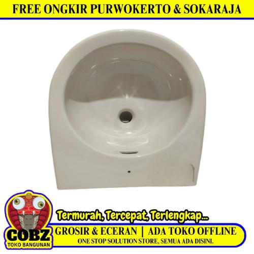 38 CM x 41 CM x 18 CM / INA L12 Wastafel Cuci Tangan Besar Ivory Keramik