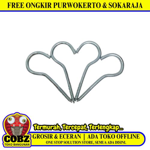 NO 14 / TM Sekrup Hak Buka Cantel Kandang Burung Figura Silver Biji