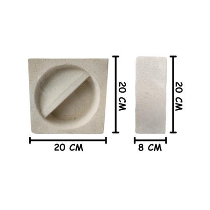 20 CM x 20 CM / BN MTF 08 Rooster Pasir Putih Putih 2 Sisi Biji