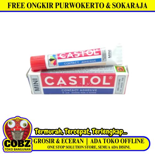 14 GR / CASTOL Lem Kuning Aibon Untuk Kayu Plastik Karet Kulit Dus