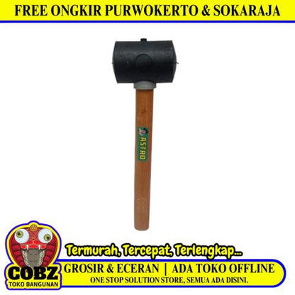 12 OZ / ASTRO Palu Martil Karet Tukang Kaca Keramik Gagang Kayu