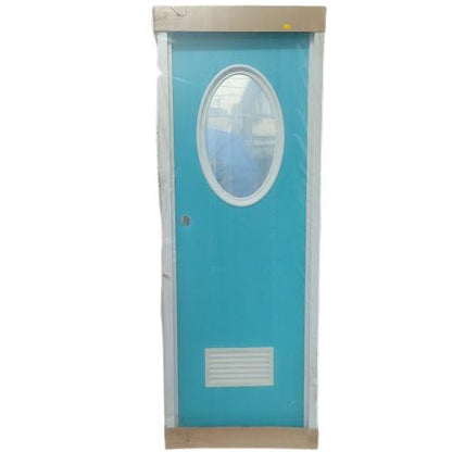 9.4 CM x 70 CM x 194 CM / TANSY Pintu Kamar Mandi PVC Blue + Cermin Set