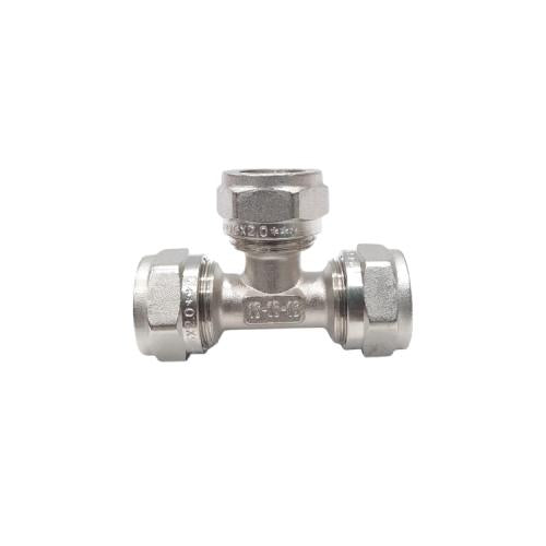 T 16 / FIDEM Tee Sambungan Fitting Selang Pex Air Panas  Stainless