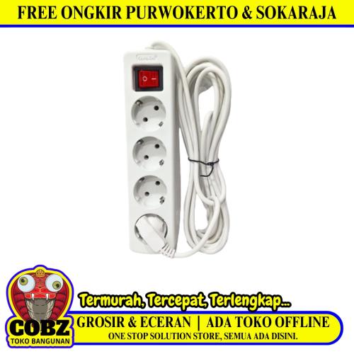 4 LUBANG x 500 CM / KAWACHI Stop Kontak Colokan Terminal Kabel 5 M