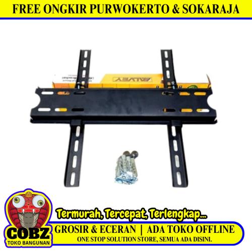 32 - 75 IN / ALVEY Wall Bracket Penyangga TV Biasa Tempel Besi Set