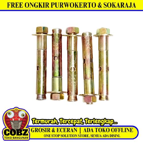 M 12 x 75 MM / TM Dynabolt Baut Beton Tembok Angkur Dinding Besi Kuning Biji