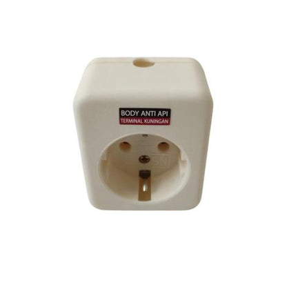 1 LUBANG / LOYAL Stop Kontak Terminal Arde Tempel OB Outbow Cream