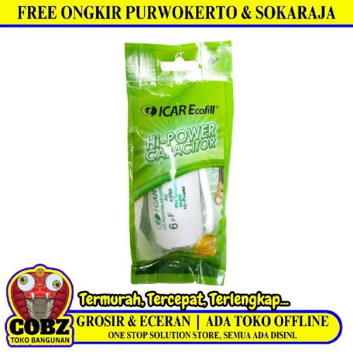 6 OHM / ICAR ECOFILL Kapasitor Pompa Air Mesin Cuci Mikro Kabel