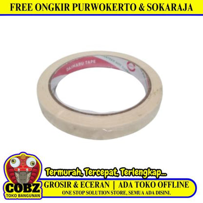 12 MM / DAIMARU Isolasi Selotip Lakban Kertas Masking Tape