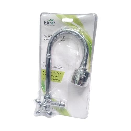 1/2 IN / ELEAF Kran Angsa Fleksibel Sink BCP Tembok Stainless