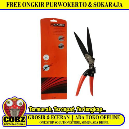 3 IN / CAMEL Gunting Rumput Pagar Taman Kebun 3 Posisi Gagang Fiber