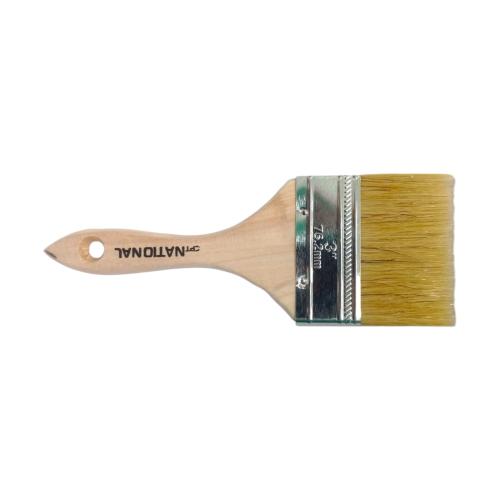 3 IN / CPT NATIONAL Kuas Cat Tembok Kayu Besi Air Acyrlic Paint Brush