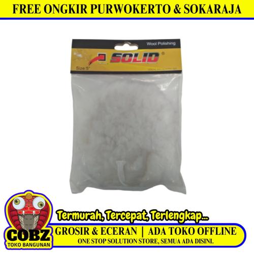 5 IN / SOLID Wool Polish Polishing Pad Sponge Poles Woven Mobil