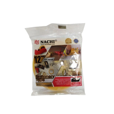12 MM / NACHI Isolasi Selotip Lakban Stationary Tape Transparan