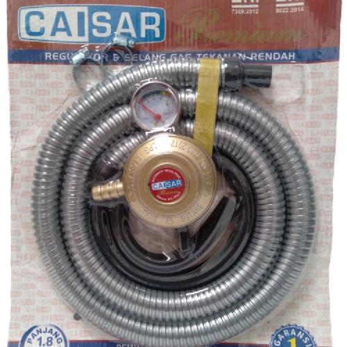 180 CM / CAISAR Selang + Regulator Gas Tekanan Rendah + Meteran Set