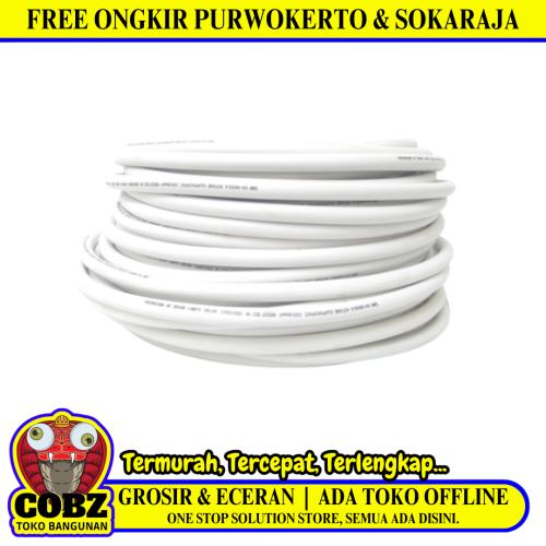 3 INTI x 1.5 MM / TM NYM Tunggal Kabel Tembaga SNI Putih Meter