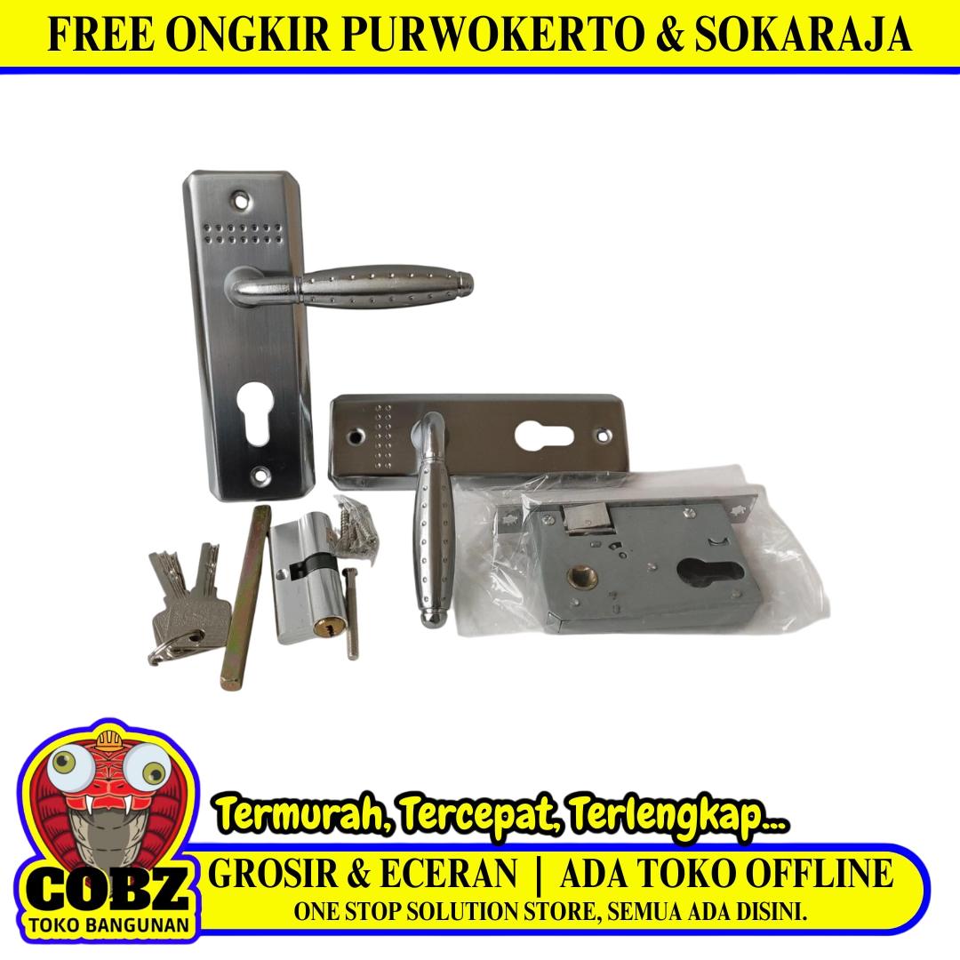HSJ 013 SN / CP Handle Door Lock Tarikan Handle Kunci Pintu Kecil Set