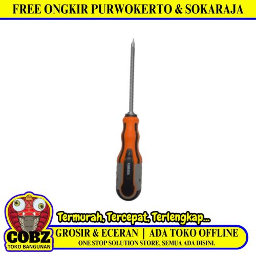 2 1/2 IN - 4 1/2 IN / FINDER Obeng Screwdriver Two Way Bolak Balik 2 In 1 Gagang Karet