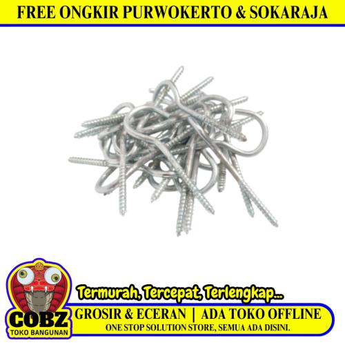 NO 10 / TM Sekrup Hak Buka Cantel Kandang Burung Figura Silver Biji