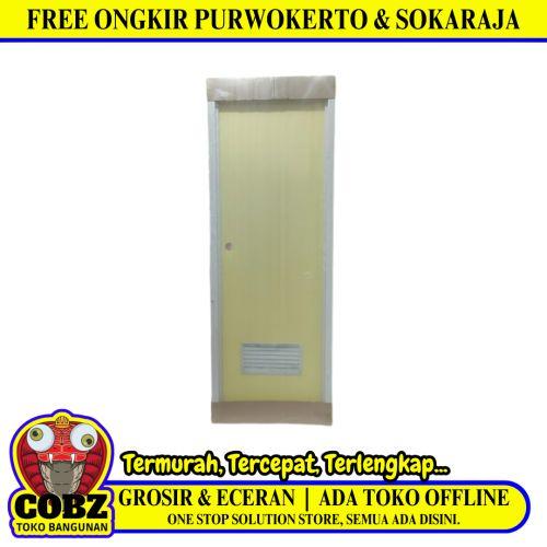 9.4 CM x 70 CM x 194 CM / TM Pintu Kamar Mandi PVC Cream Set