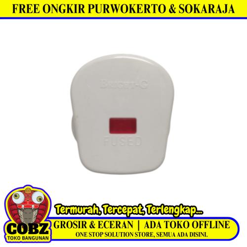 BRIGHT - G Steker Universal Colokan Stop Kontak Daya AC Putih