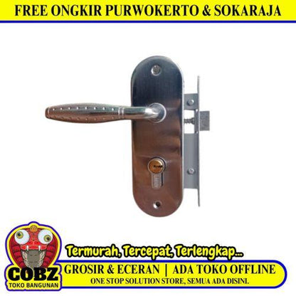 LANVIN LS001 SN / CP Handle Door Lock Tarikan Handle Kunci Pintu Kecil Set