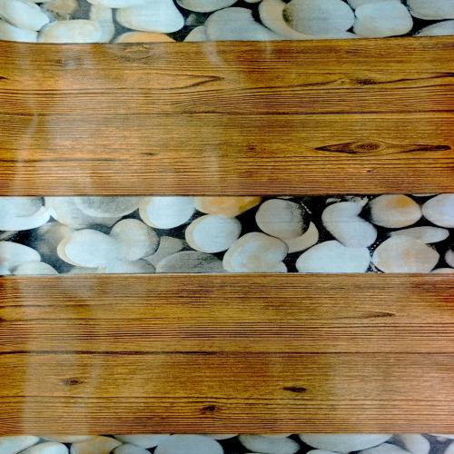 120 CM x 15 M / NM 07 Karpet Perlak Lantai Meja Vinyl PVC Coklat Motif Batu Roll