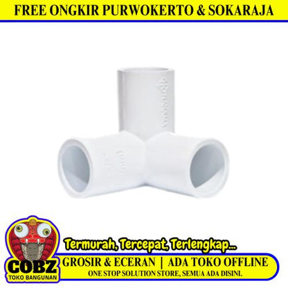 3/4 IN / TM Tee 3 Way 90 Derajat Fitting Pipa Hidroponik PVC Pcs