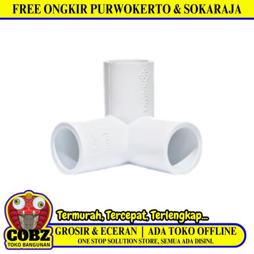 3/4 IN / TM Tee 3 Way 90 Derajat Fitting Pipa Hidroponik PVC Pcs