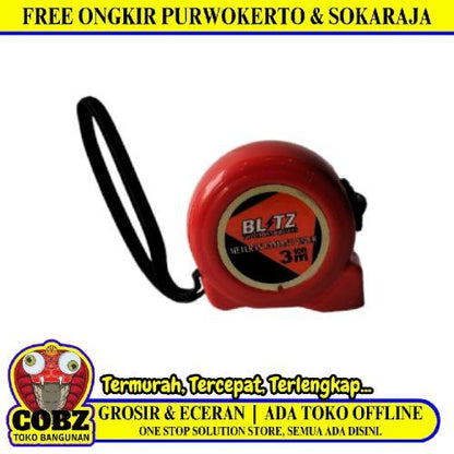 3 M / BLITZ Meteran Alat Ukur Tukang Bangunan Measuring Tape