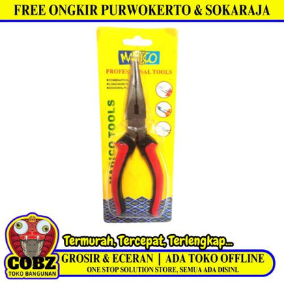 6 IN / MADICO Tang Lancip Cucut Jepit Kawat Kabel Long Nose Pliers