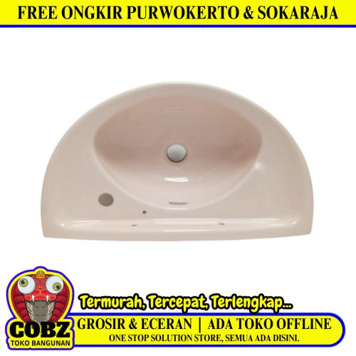 52 CM X 30 CM X17CM / TOTO L34 WastafelTempat Cuci Tangan Pink Keramik