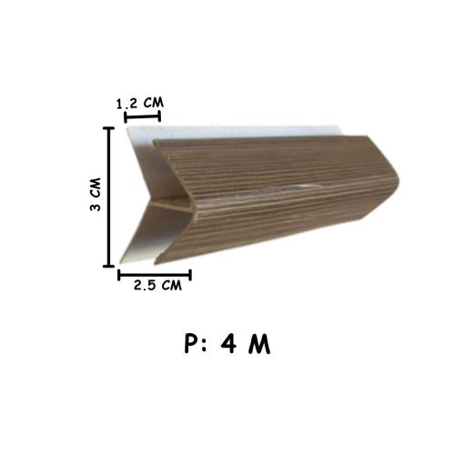 3 CM x 4 CM x 4 M / SHUNDA PLAFON LS-305-5 List Profil H Sudut Plafon U PVC Batang