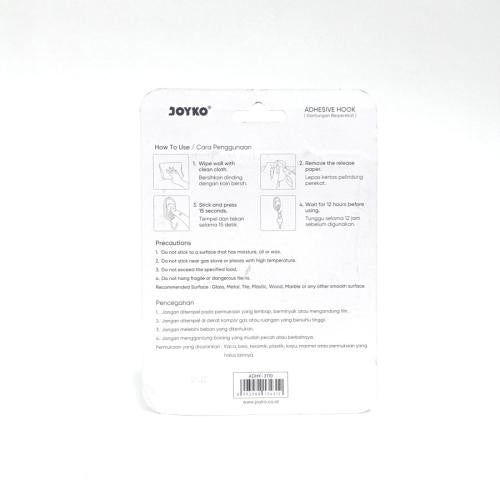 JOYKO ADHK-3110 Kapstok Cantel Gantungan Baju Dinding Mini PVC Set