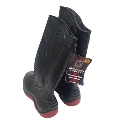 NO 43 / AP Moto Sepatu Boot Kebun Pabrik Proyek Safety Karet Hitam Set